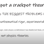 How to spot a crackpot theory slide